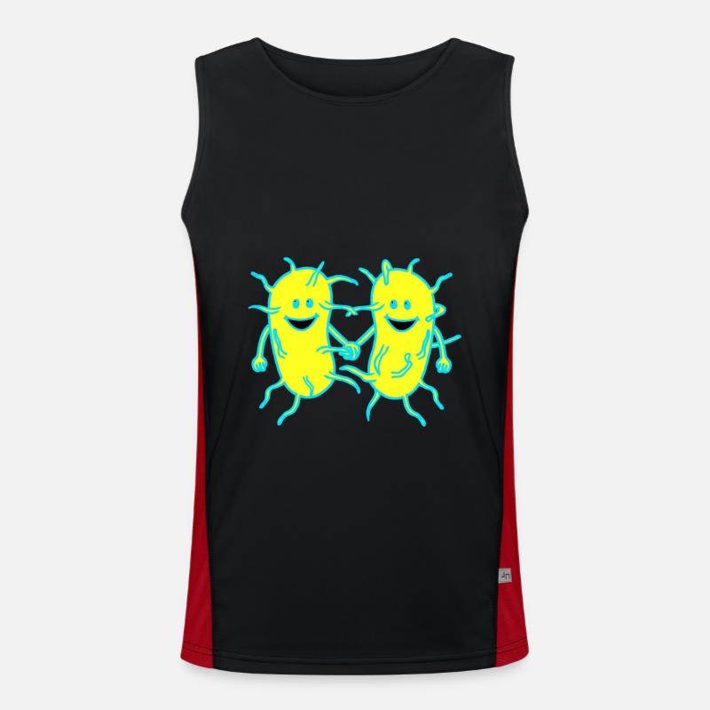 Bactéries, germes, virus, maladies, peste, grippe Débardeur respirant contrasté Homme 