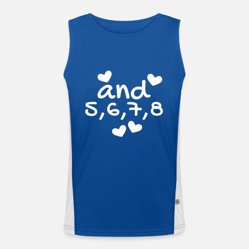 Danse danse cours de danse Rythme Débardeur respirant contrasté Homme 