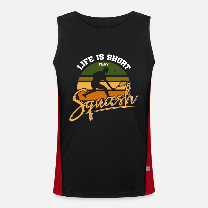Vintage Squash Funktionelles Kontrast-Tank Top für Männer 