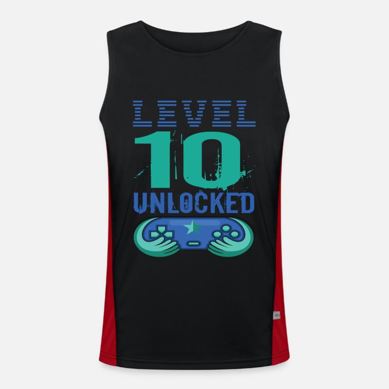 10.Geburtstag Funktionelles Kontrast-Tank Top für Männer 