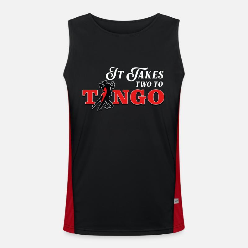 Tango, Tango Tänzer - Men's Functional Contrast Tank Top  - black/red