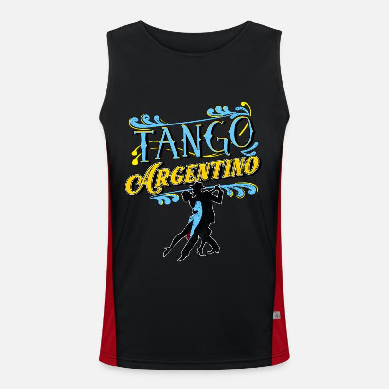 Tango, Tango Tänzer - Men's Functional Contrast Tank Top  - black/red
