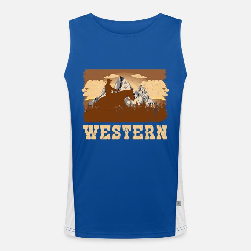 Western riding Men's Functional Contrast Tank Top 