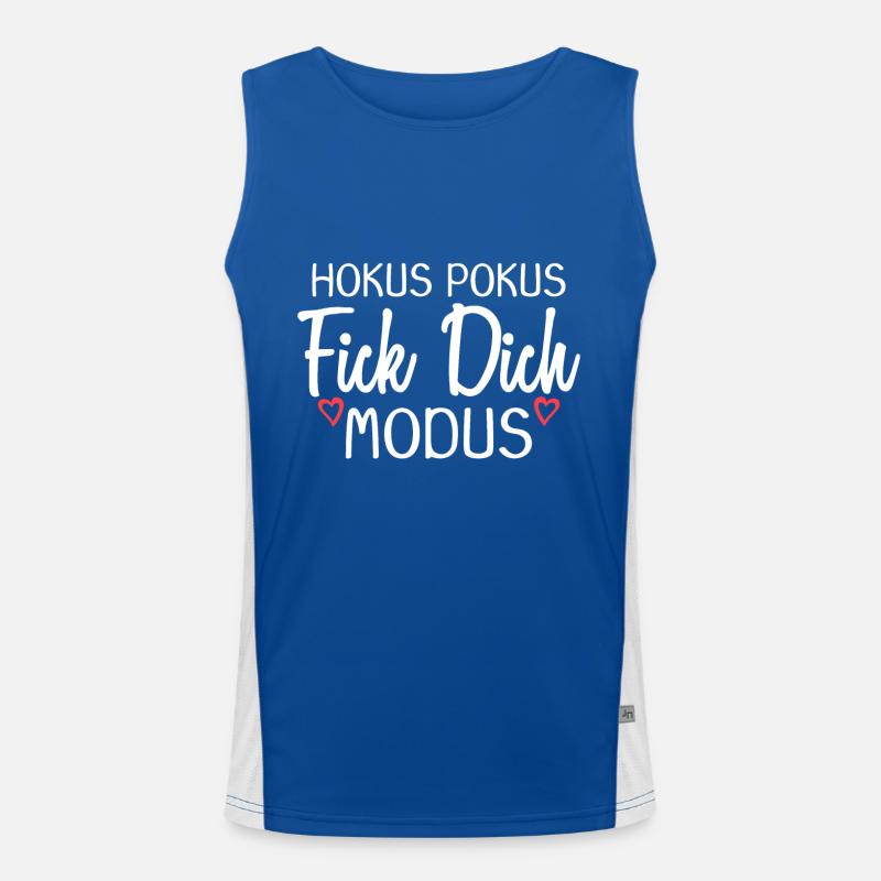 Hokus Pokus Fick dich Modus Funktionelles Kontrast-Tank Top für Männer 