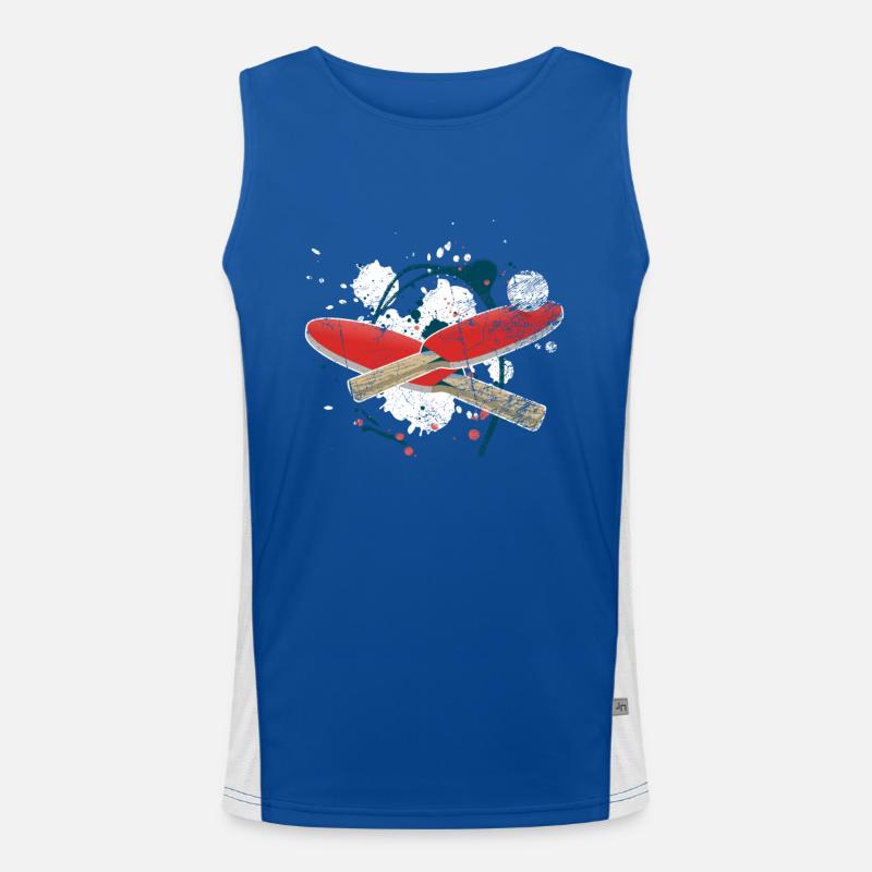 Table tennis racket table tennis ball Men's Functional Contrast Tank Top 