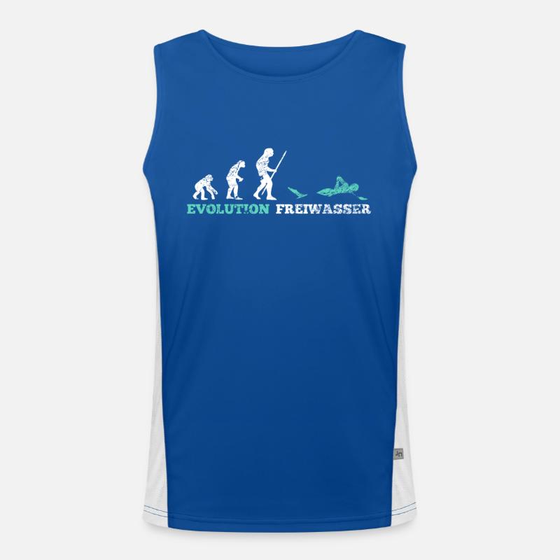 Swimming open water evolution Men's Functional Contrast Tank Top 