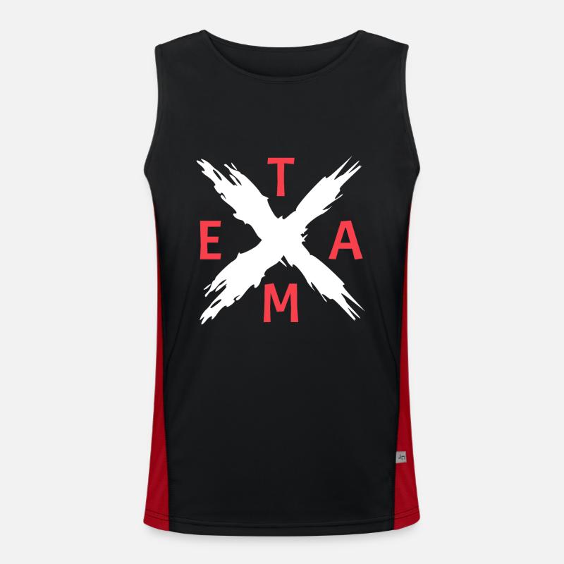 Team Cross Crew Crew - Men's Functional Contrast Tank Top - black/red