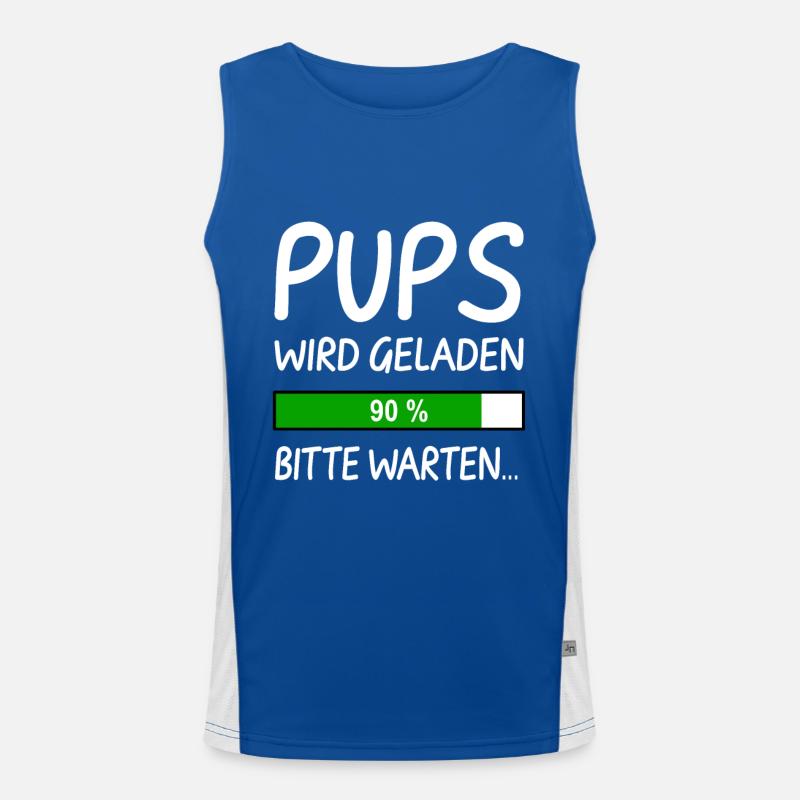 Pups Wird Geladen Bitte Warten Funktionelles Kontrast-Tank Top für Männer 