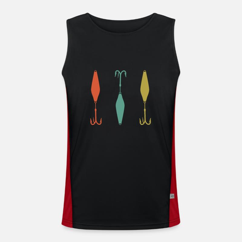 Pilker fish hook Men's Functional Contrast Tank Top 