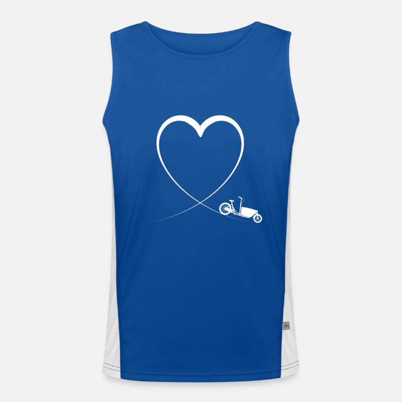 Excursion en vélo de vélo cargo cargo courrier rétro Débardeur respirant contrasté Homme 