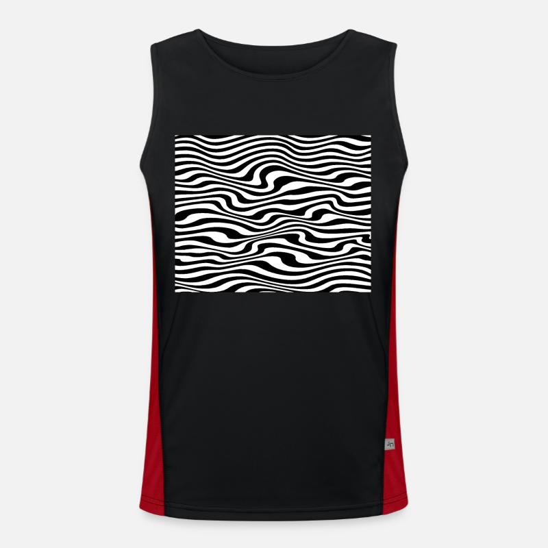 Face mask zebra striped pattern mask Corona Men's Functional Contrast Tank Top 
