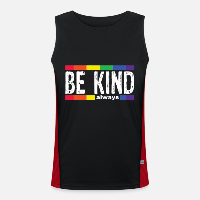 Be Kind Funktionelles Kontrast-Tank Top für Männer