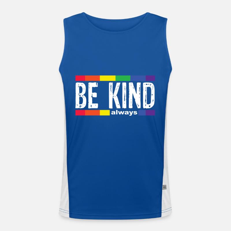 Be Kind Funktionelles Kontrast-Tank Top für Männer 