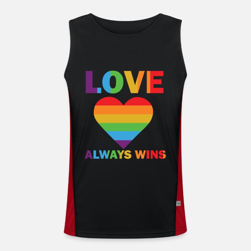 lgbt flag Men's Functional Contrast Tank Top 