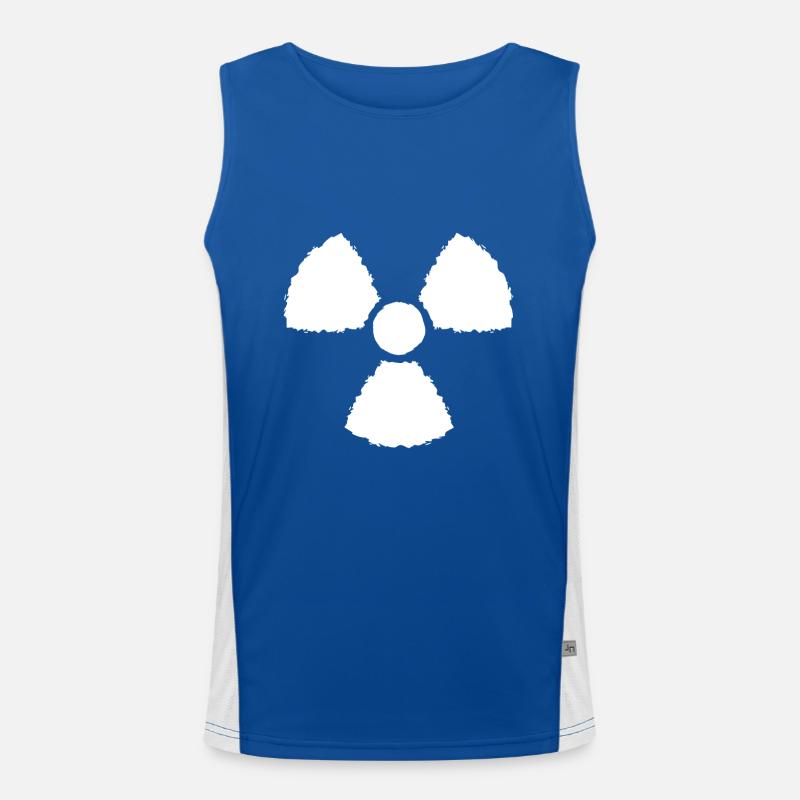 Nuklear Symbol Zeichen Funktionelles Kontrast-Tank Top für Männer 