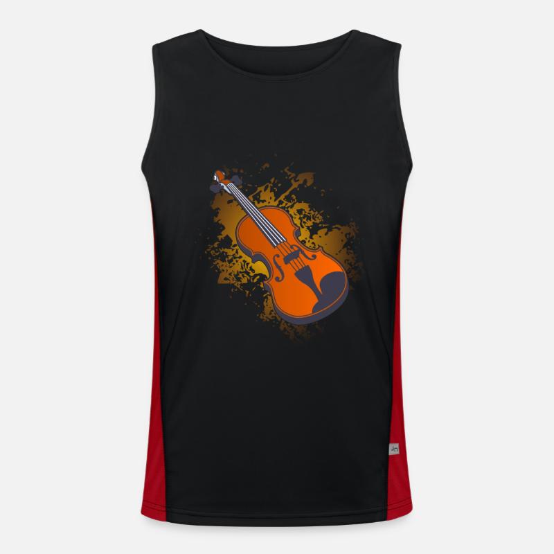 Violin violin Men's Functional Contrast Tank Top 