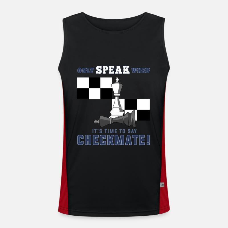 Échecs, échecs et mat, pions d'échecs Débardeur respirant contrasté Homme 