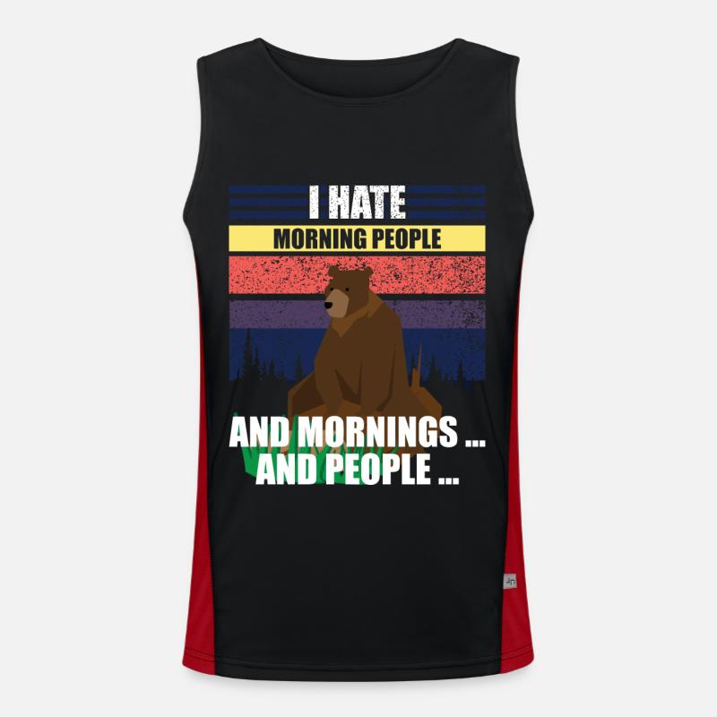 Ich hasse Menschen Funktionelles Kontrast-Tank Top für Männer 