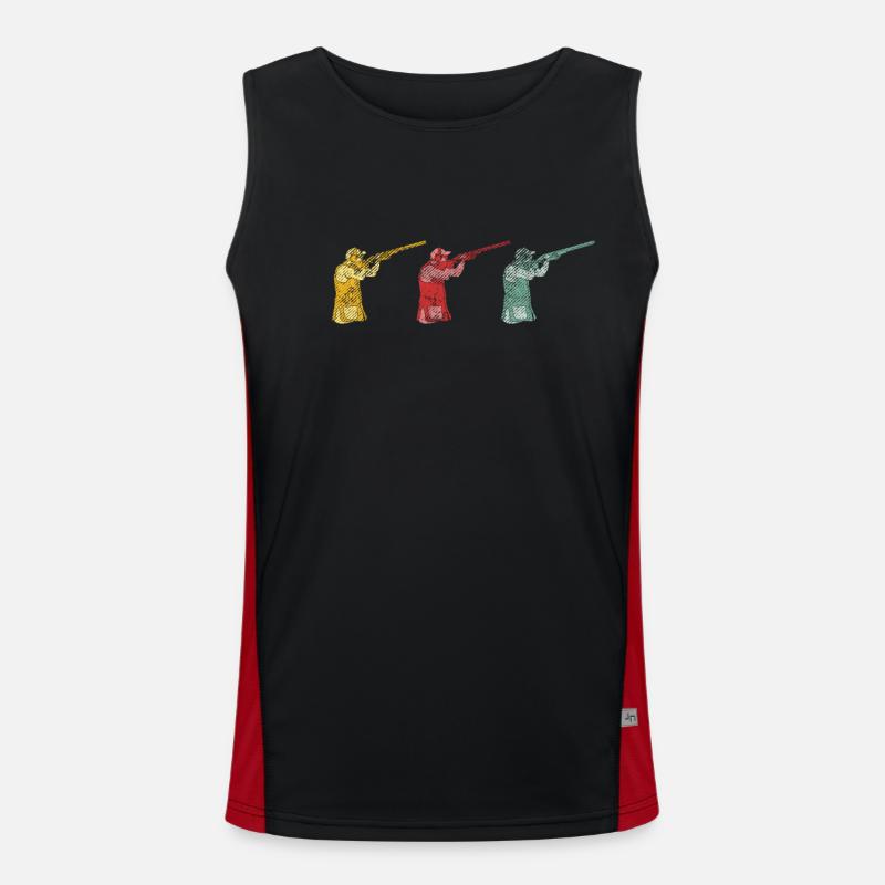 Wurfscheibenschießen Tontauben Schießen Skeet Funktionelles Kontrast-Tank Top für Männer 