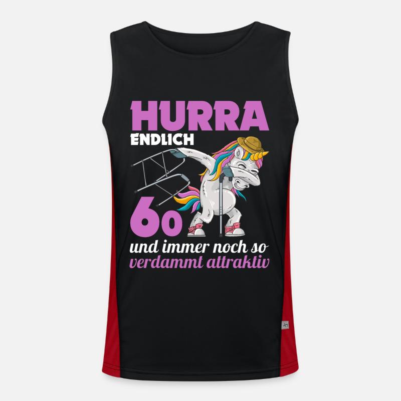 60. Geburtstag Geschenk Idee 60 Jahre Funktionelles Kontrast-Tank Top für Männer 
