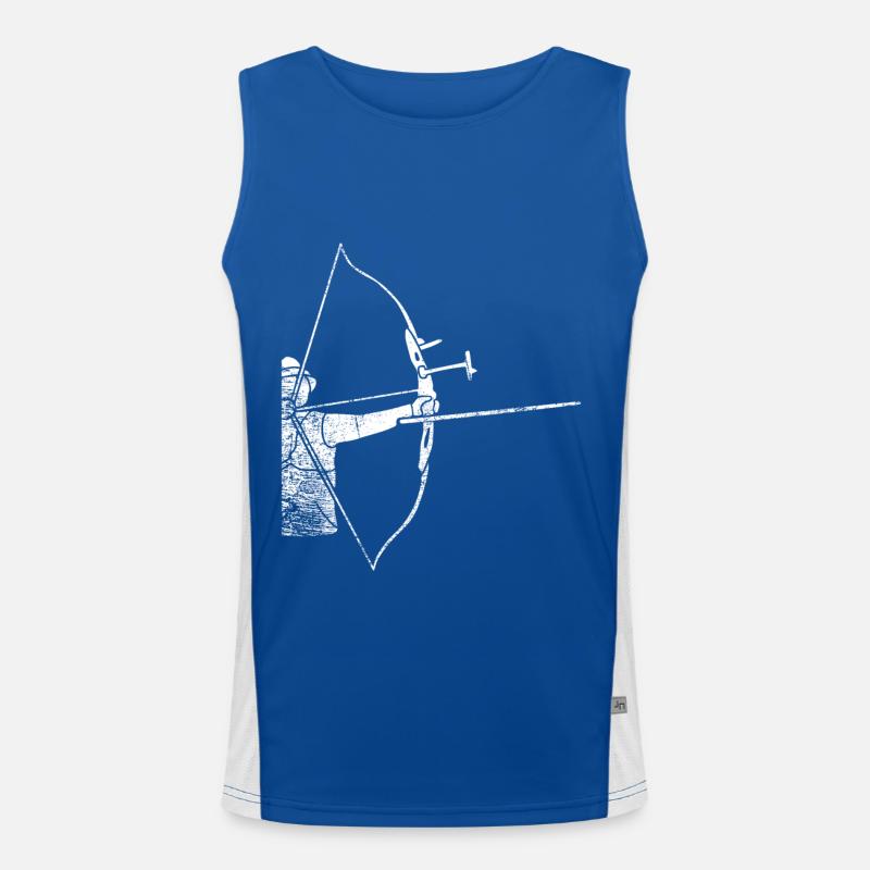 Großer Bogenschütze Bogen Funktionelles Kontrast-Tank Top für Männer 