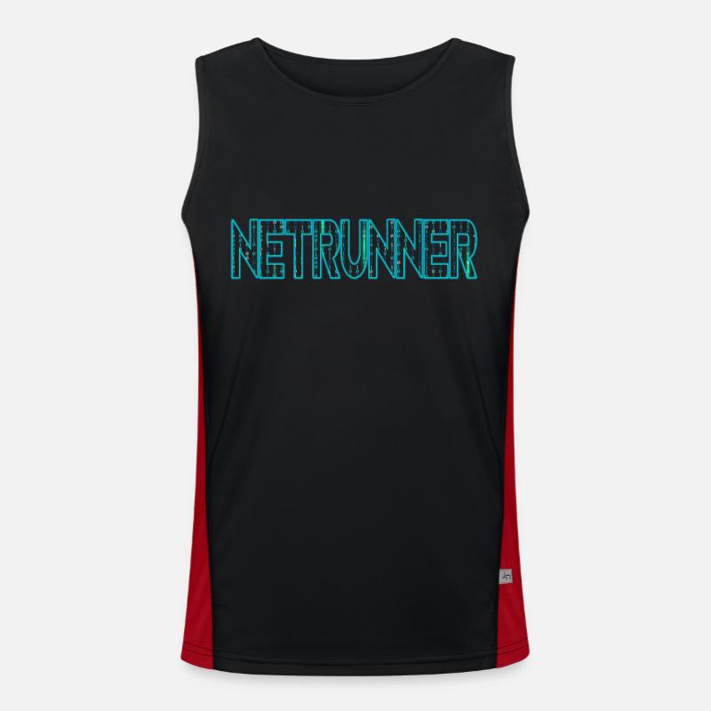 Netrunner Network Admin Administrator Informatics Men's Functional Contrast Tank Top 