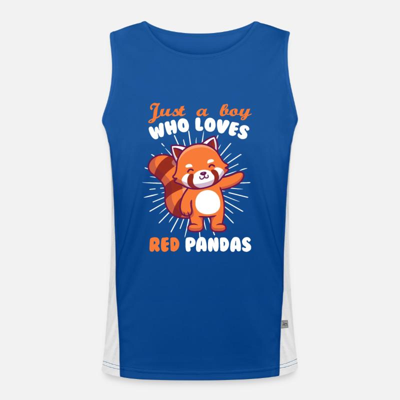 Roter Panda Funktionelles Kontrast-Tank Top für Männer 