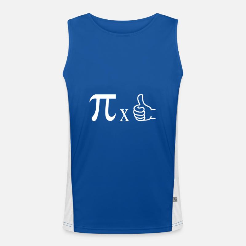 Math math meme Pi times thumb circle number Men's Functional Contrast Tank Top 