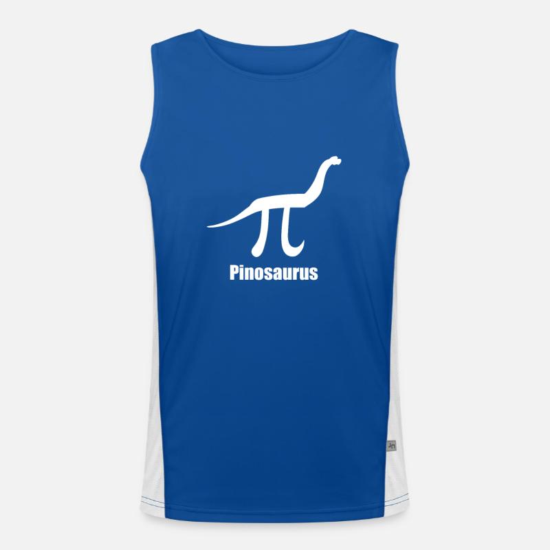 Mathe Mathematik Witz Mathelehrer Pinosaurus Funktionelles Kontrast-Tank Top für Männer 