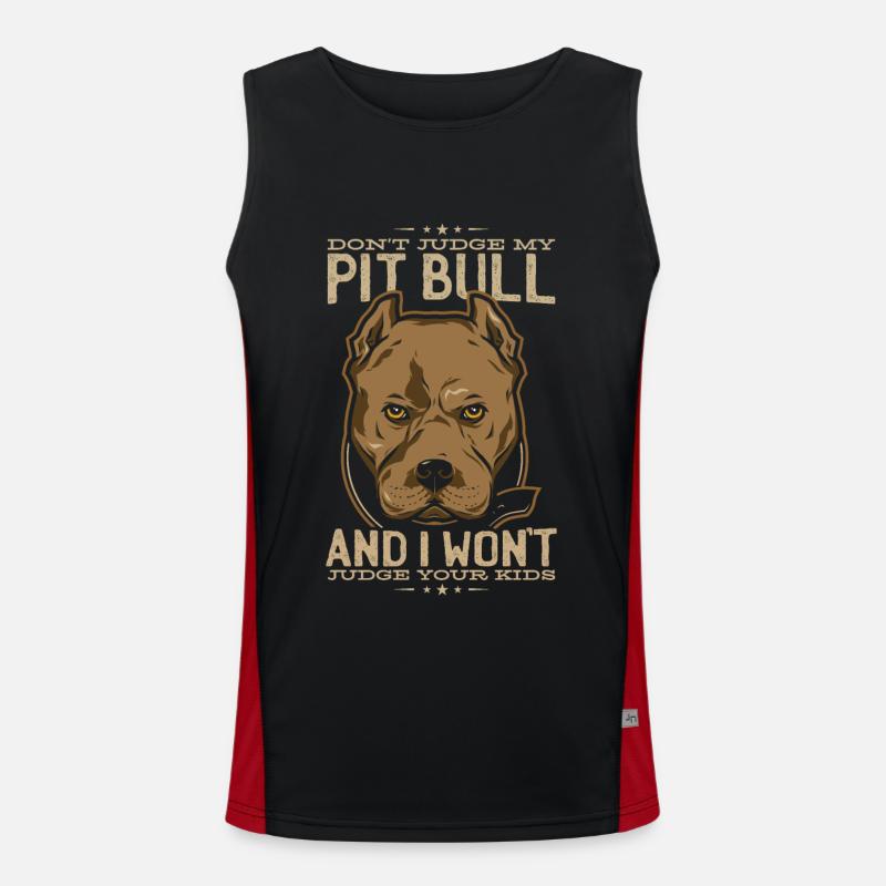 Pitbull Pitbull Hunde Pitbull Kleidung Funktionelles Kontrast-Tank Top für Männer 