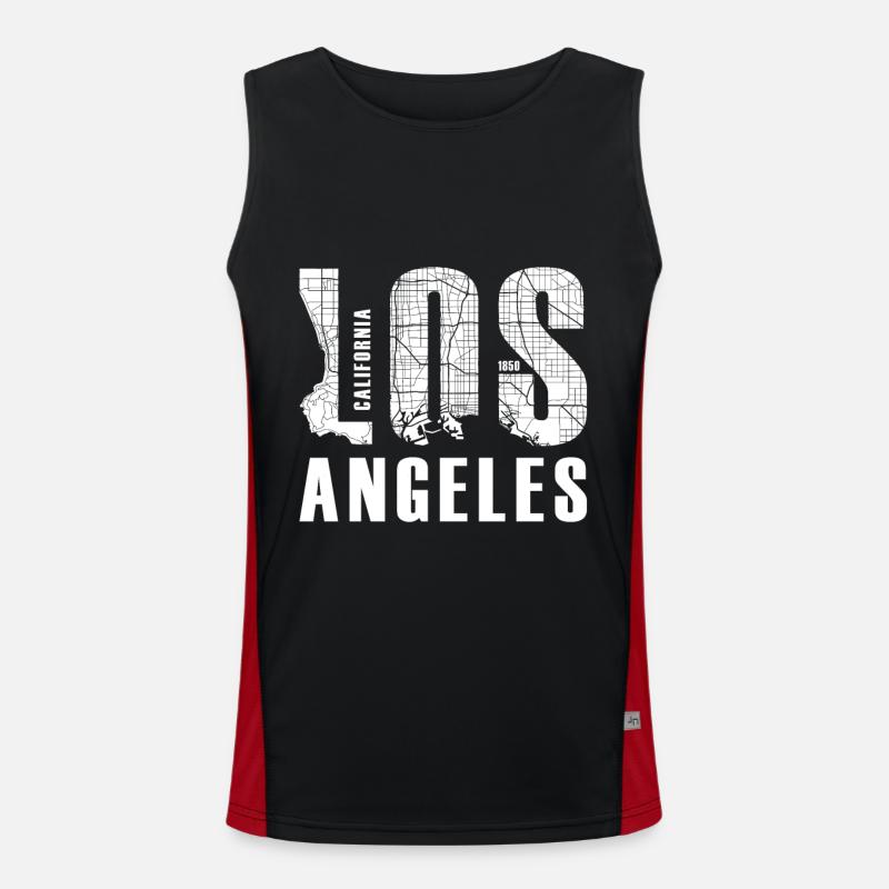 Los Angeles Funktionelles Kontrast-Tank Top für Männer 