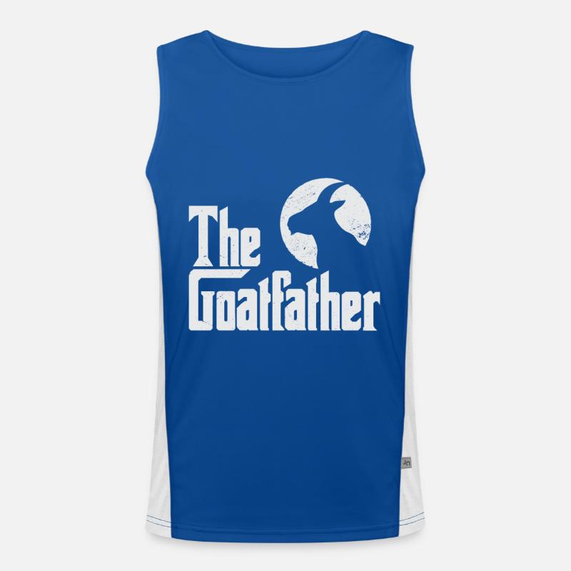 Die Ziege Funktionelles Kontrast-Tank Top für Männer 