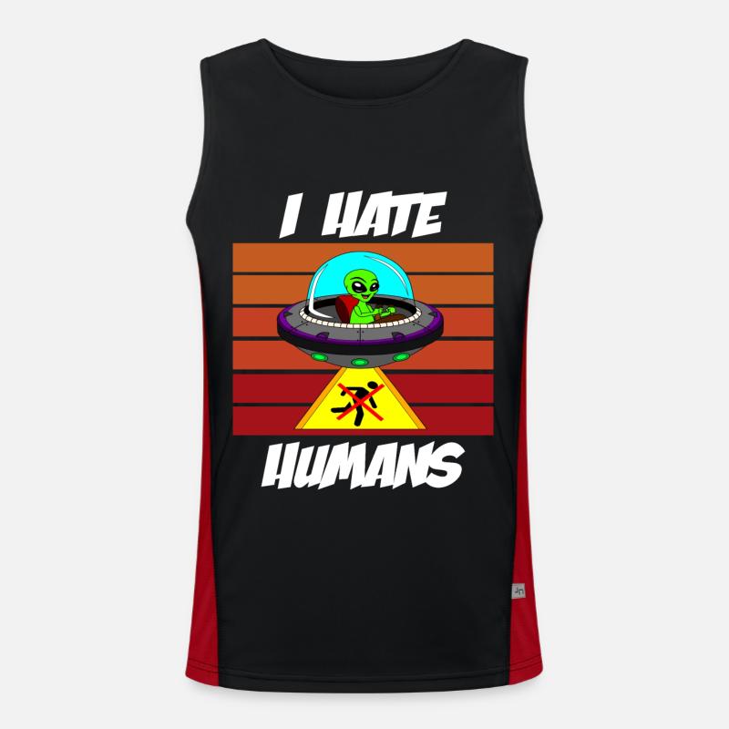 I hate people Men's Functional Contrast Tank Top 