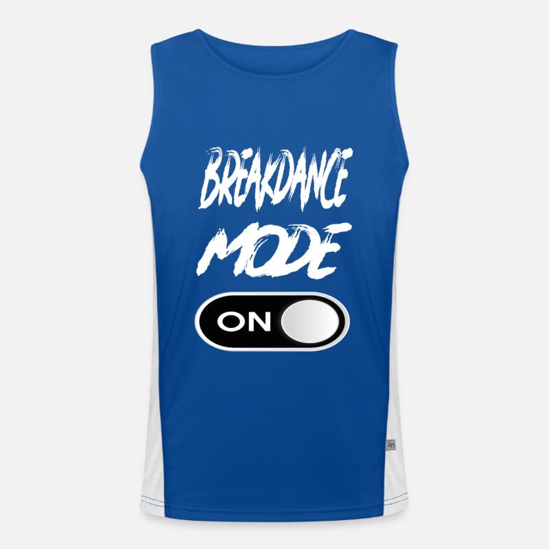 Breakdance Mode On - Breakdance Breakdance Musik Funktionelles Kontrast-Tank Top für Männer 