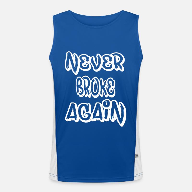 Never Broke Again Funktionelles Kontrast-Tank Top für Männer 