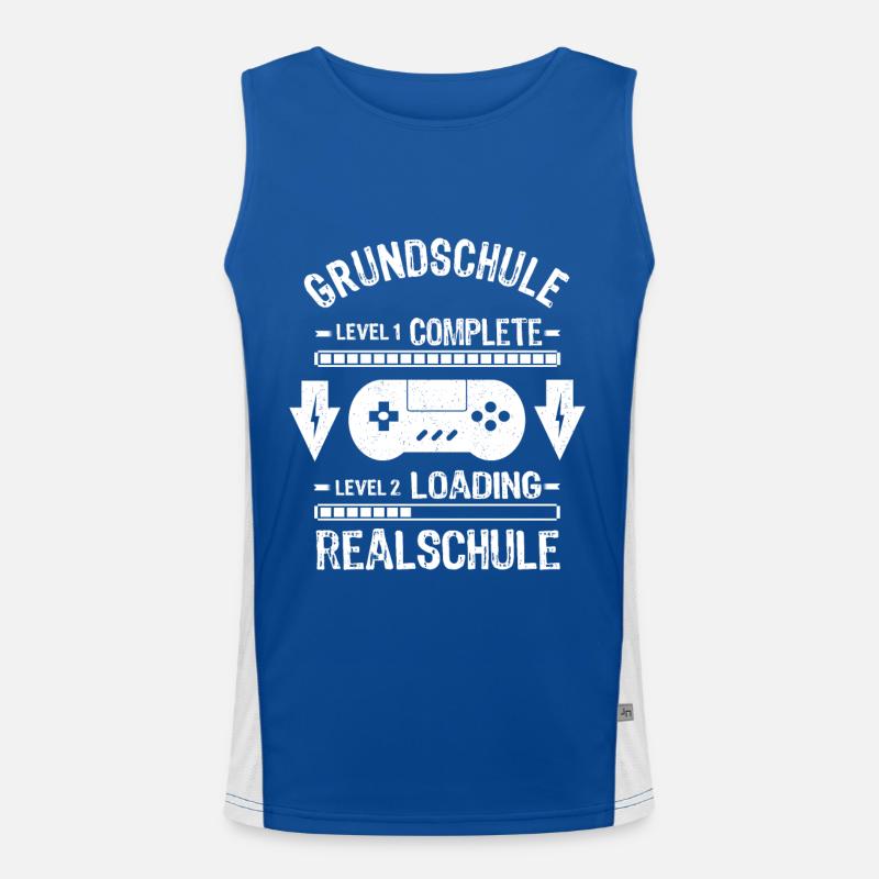 Einschulung Schulanfang Realschule Geschenkidee Funktionelles Kontrast-Tank Top für Männer 
