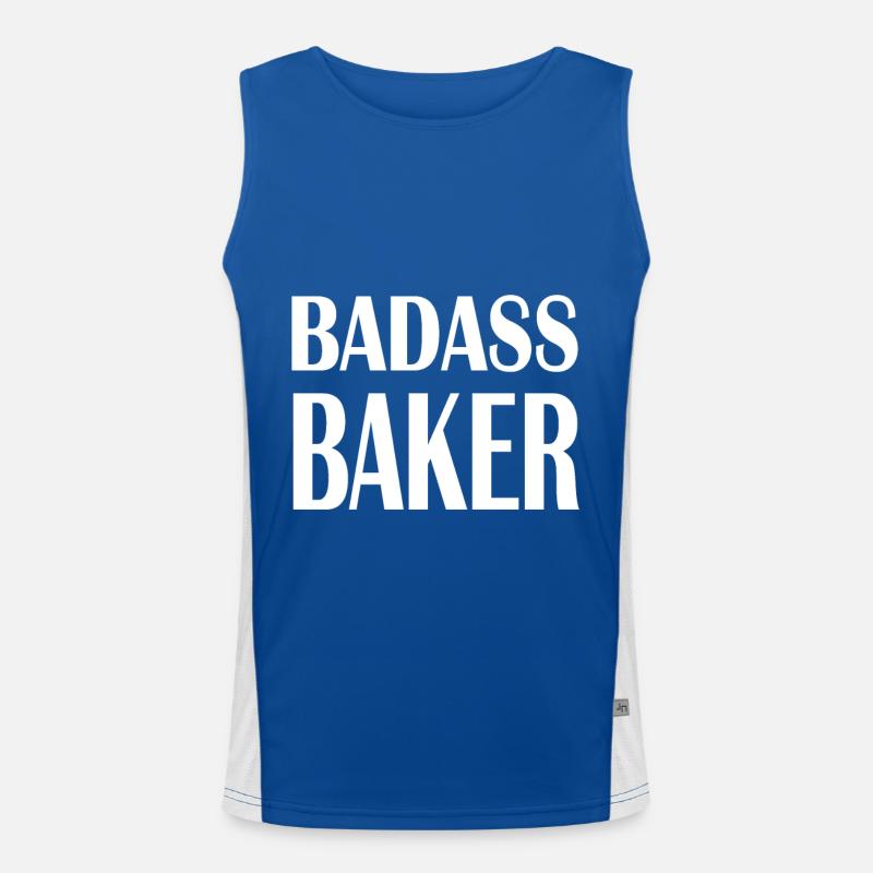 Bäcker Badass Baker Backen Hobbybäcker Geschenk Funktionelles Kontrast-Tank Top für Männer 