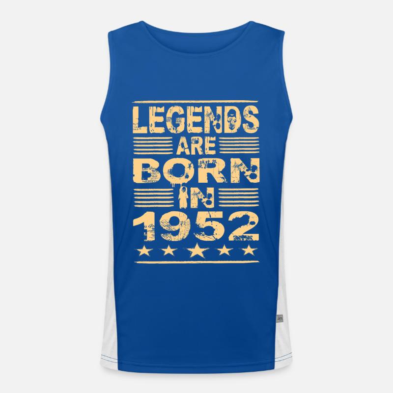 Legenden werden 1952 geboren Funktionelles Kontrast-Tank Top für Männer 