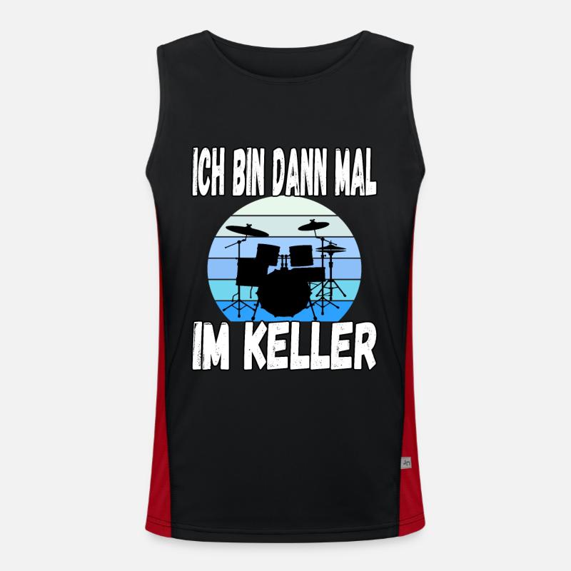 Ich bin dann mal im Keller Funktionelles Kontrast-Tank Top für Männer 
