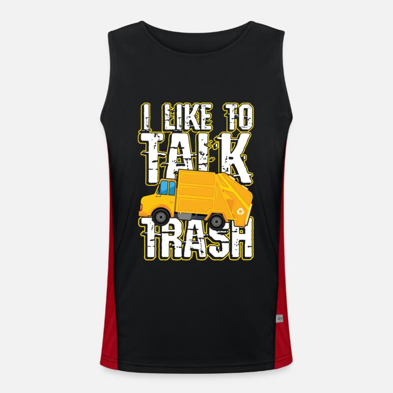 I like to talk trash for a man Men's Functional Contrast Tank Top 