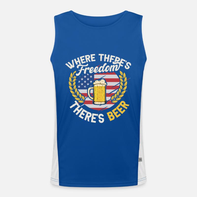 Brewing Beer America Men's Functional Contrast Tank Top 