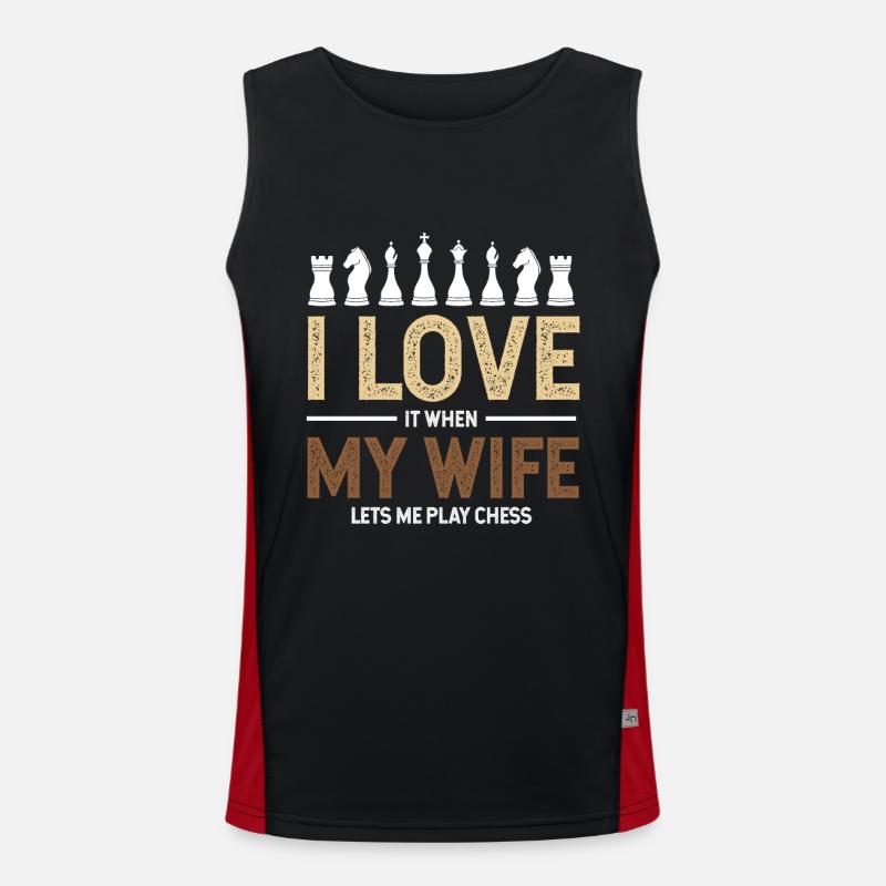 Schach Schachmatt Funktionelles Kontrast-Tank Top für Männer 