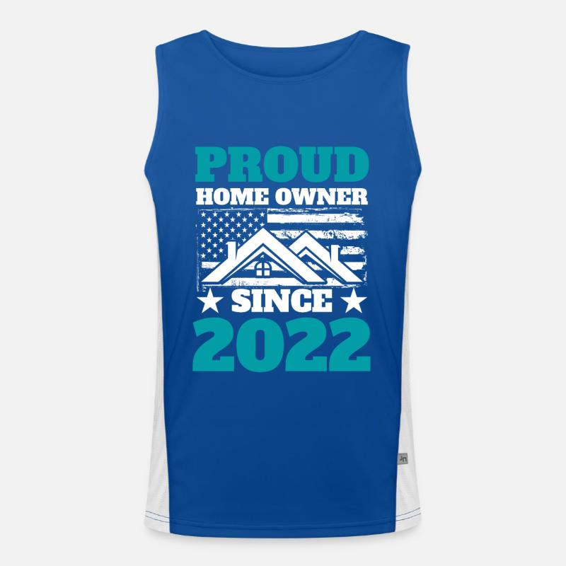 Hausbau 2022 Hausbesitzer Einzug Funktionelles Kontrast-Tank Top für Männer 