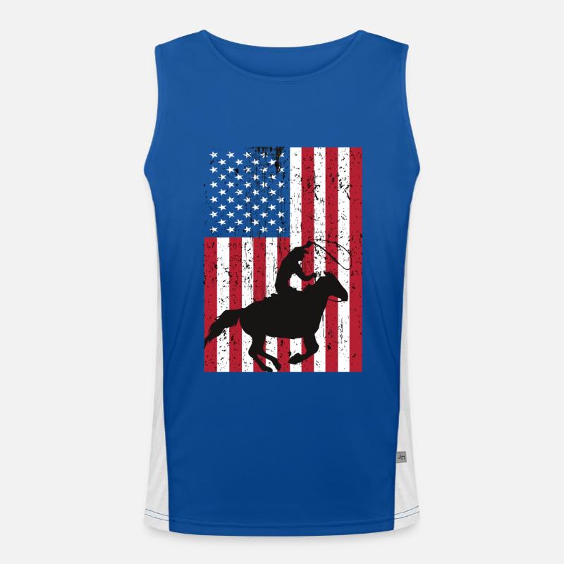 Rodeo Riding Men's Functional Contrast Tank Top 