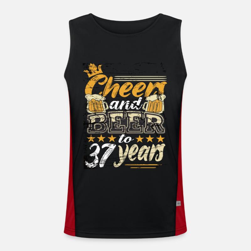 37 Geburtstag Mann Funktionelles Kontrast-Tank Top für Männer 