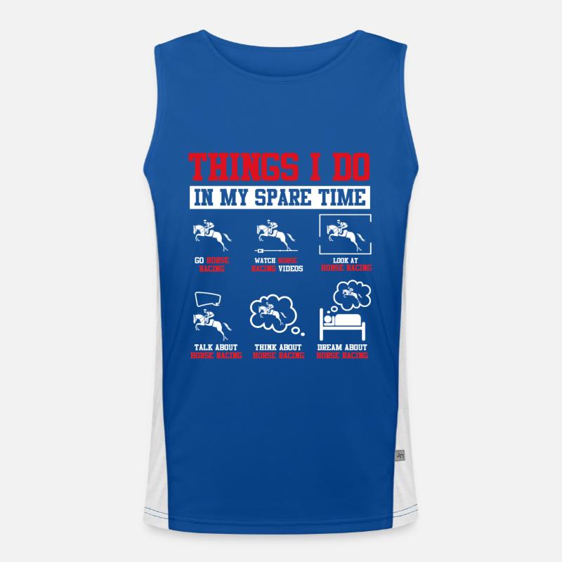 Courses de chevaux Débardeur respirant contrasté Homme 