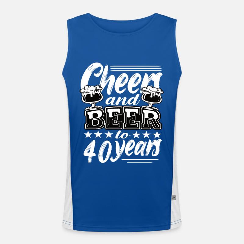 40th birthday Men's Functional Contrast Tank Top 