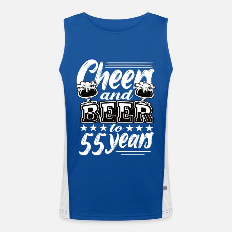 55 Geburtstag Funktionelles Kontrast-Tank Top für Männer 
