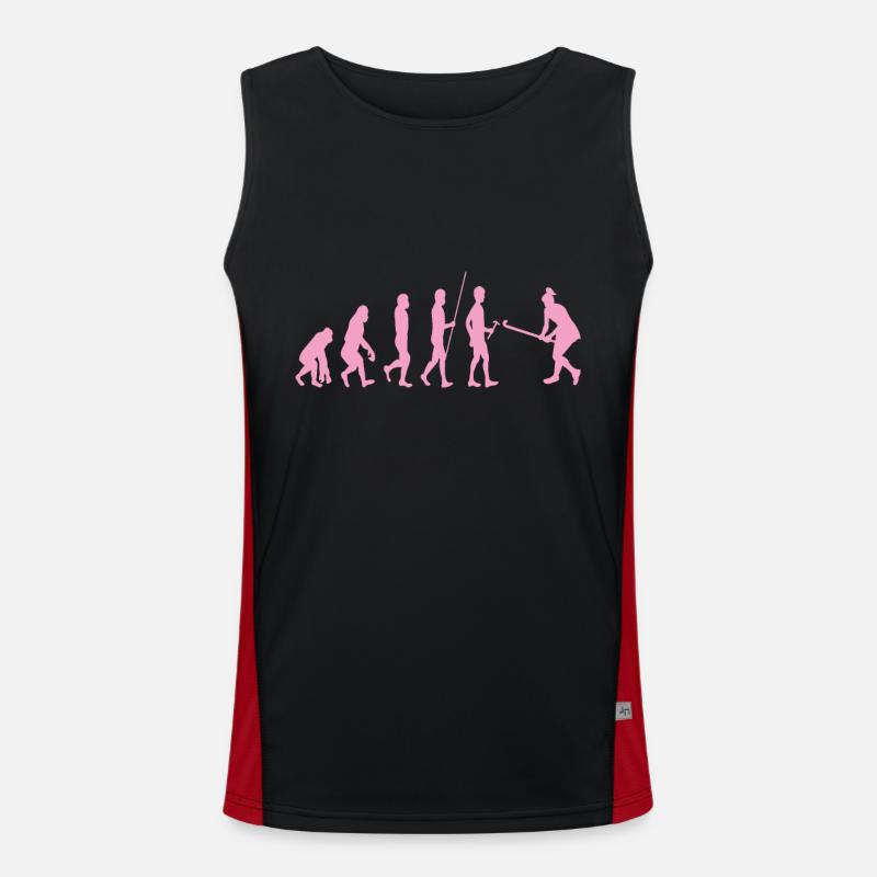 Field Hockey Evolution - Men's Functional Contrast Tank Top  - black/red