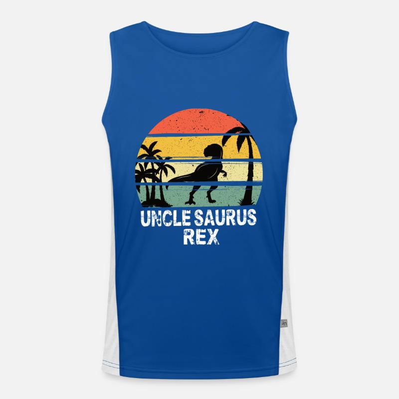 Uncle Saurus Rex Funktionelles Kontrast-Tank Top für Männer 
